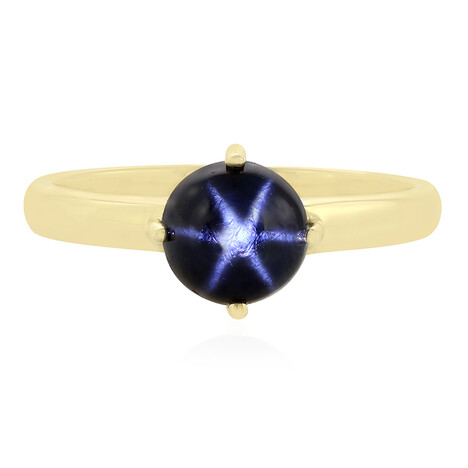 Anello in oro con Zaffiro Stellato Blu