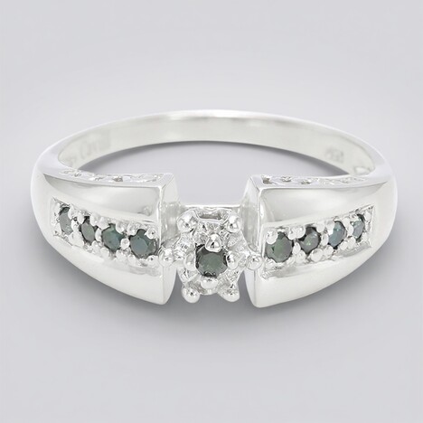 Anello placcato in platino con Diamante Fancy