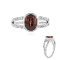 Anillo en plata con Zircón rosado