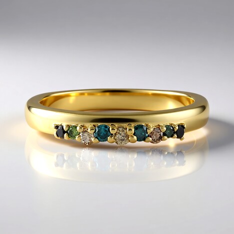 Anello in argento con Diamante Cioccolato I2