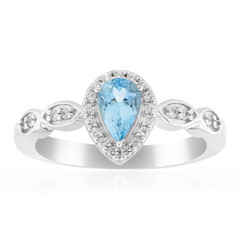 Anillo en plata con Aguamarina Santa María