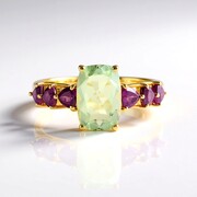 Bague en argent et Améthyste verte (de Melo Essence)
