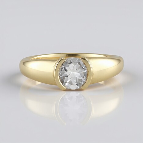 Anello in argento con Topazio Bianco