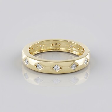 Gouden ring met SI2 (H) Diamanten (de Melo)