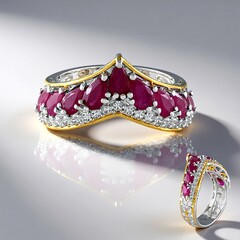 Anello in argento con Rubino della Birmania
