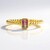 Bague en argent et Tourmaline Melon d'Eau