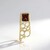 Ciondolo in oro con Zircone Champagne (Ornaments by de Melo)