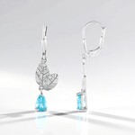 Orecchini in argento con Apatite Blu