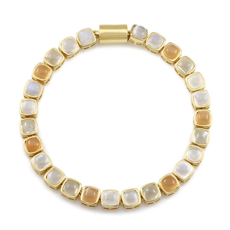 Zilveren armband met witte maanstenen (KM by Juwelo)