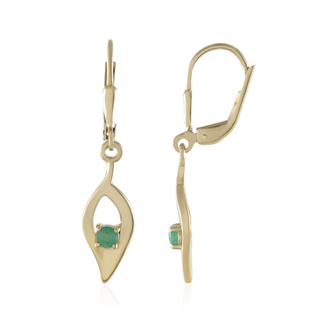 Socoto Emerald Silver Earrings
