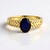 Anello in argento con Zaffiro Blu del Madagascar