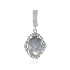 Ciondolo in argento con Labradorite rosa Maniry