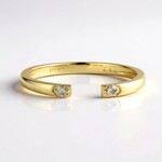 Anello in oro con Diamante Champagne I2 (de Melo Gold)