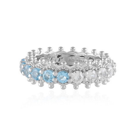 Anillo en plata con Topacio azul suizo (Dallas Prince Designs)