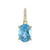 9K Swiss Blue Topaz Gold Pendant