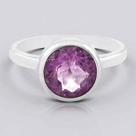 Anello in argento con Fluorite Viola