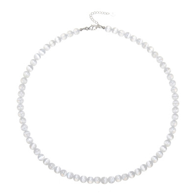 Selenite Silver Necklace