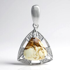 Ciondolo in argento con Magnesite