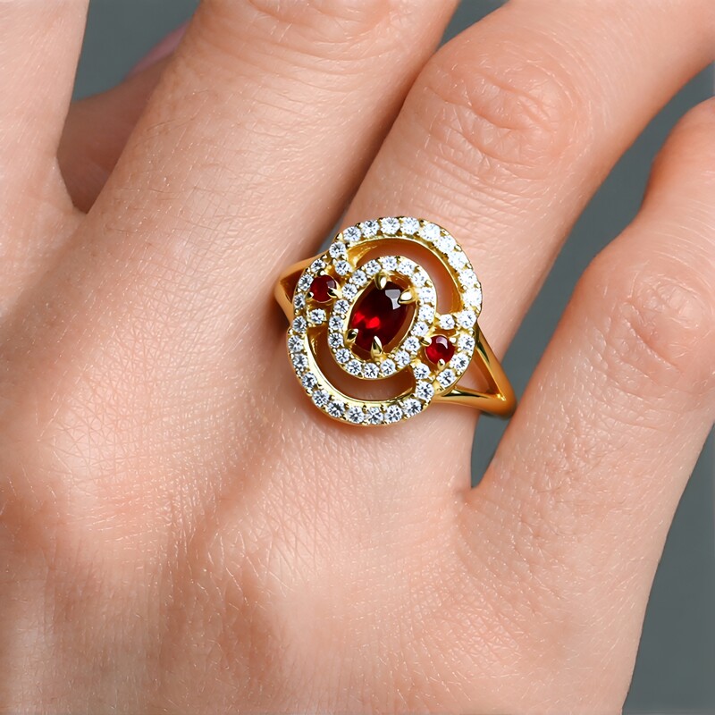 Tanzanian Ruby Silver Ring