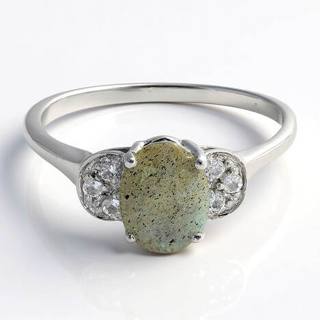 Anello in argento con Labradorite