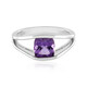 Anillo en plata con Amatista de Uruguay (de Melo)