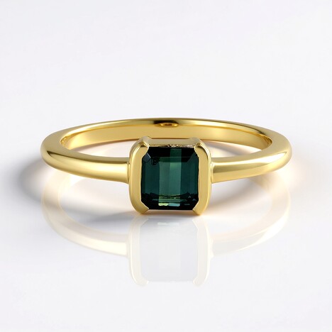 Anello in argento con Tormalina Verde di Benedito (Adela Silber)