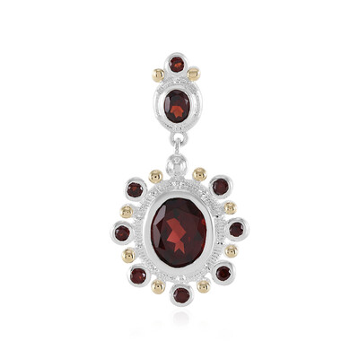 Ciondolo in argento con Granato Mozambico (Granulieren)
