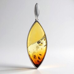 Ciondolo in argento con Ambra Sunrise Baltica