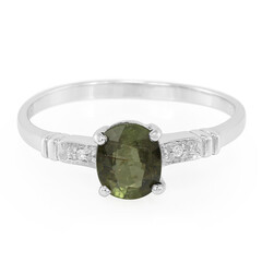 Bague en argent et Tourmaline cuprifère
