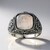 Anello in argento con Pietra di Luna Arcobaleno (Annette classic)