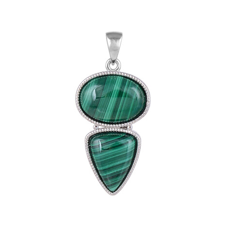 Ciondolo in argento con Malachite