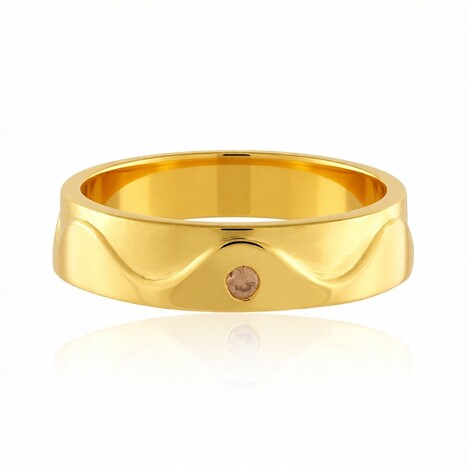 Anillo en plata con Diamante champán I2 (de Melo Essence)