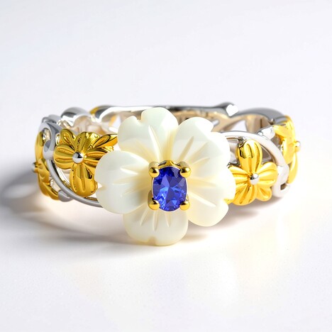 Anello in argento con Madreperla (Gems en Vogue)