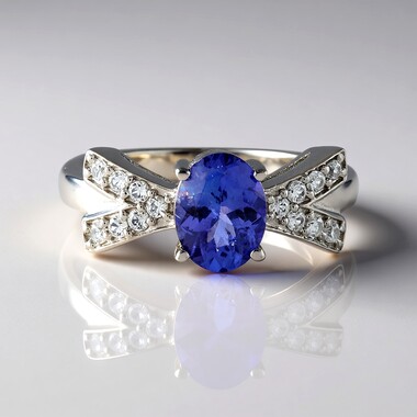 Anello in argento con Tanzanite