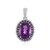 Zilveren hanger met een amethist