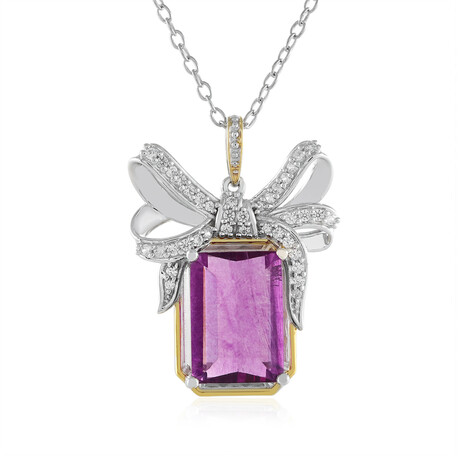 Ciondolo in argento con Fluorite Rosa (Gems en Vogue)