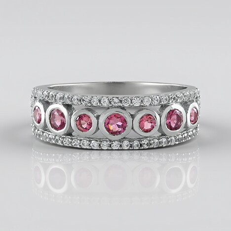 Anello in argento con Tormalina Rosa Nigeriana
