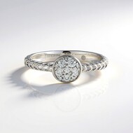 Bague en argent et Zircon (Ornaments by de Melo)