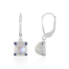 Pendientes en plata con Piedra de luna azul