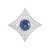 Zilveren hanger met een blauwe mystieke-topaas (MONOSONO COLLECTION)