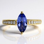 Anello in oro con Tanzanite AAA