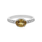 Bague en argent et Zircon jaune