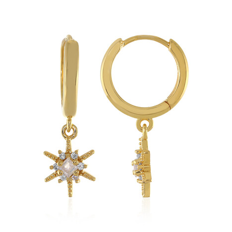 Pendientes en plata con Piedra de Luna arcoíris