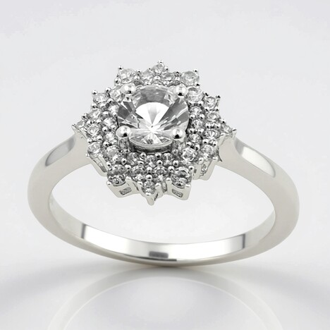 Anello in argento con Danburite