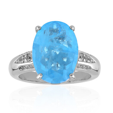 Anillo en plata con Cuarzo azul
