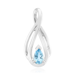 Pendentif en argent et Aigue-marine du Mozambique (Pallanova)