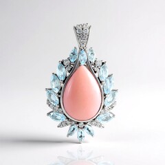 Ciondolo in argento con Opale Rosa (de Melo Essence)