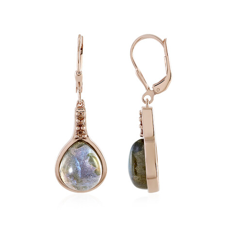 Orecchini in argento con Labradorite Verde Maniry (KM by Juwelo)