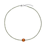 Edelstein-Silberhalskette (MONOSONO COLLECTION)