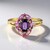 Anello in oro con Zaffiro Ceylon Porpora (non riscaldato)